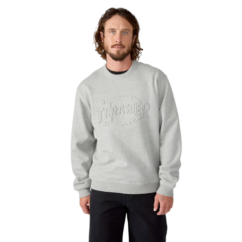 DICKIES DICKIESxTHRASHER CREWNECK HEATHER