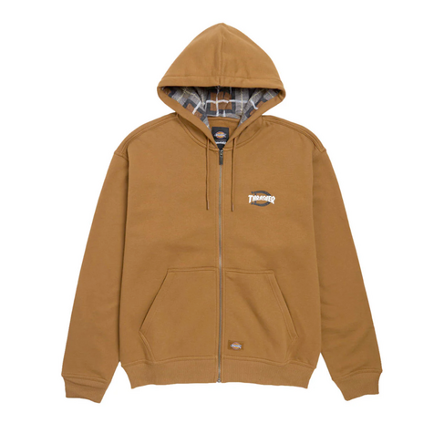 DICKIES DICKIESxTHRASHER ZIP THROUGH BROWN DUCK