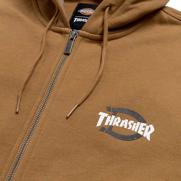 DICKIES DICKIESxTHRASHER ZIP THROUGH BROWN DUCK