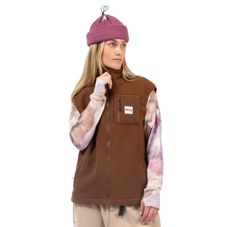 EIVY Eivy LUMBERJACKIE SHERPA VEST BROWN