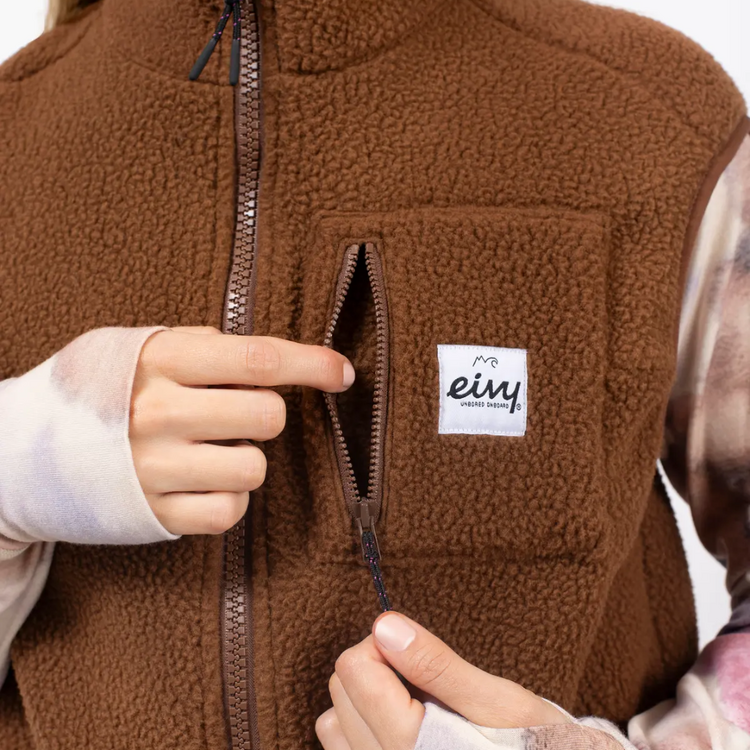EIVY Eivy LUMBERJACKIE SHERPA VEST BROWN