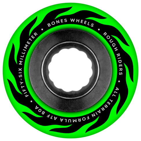 BONES BONES ATF ROUGH RIDERS ETERNAL FLAME 80A GREEN 56MM