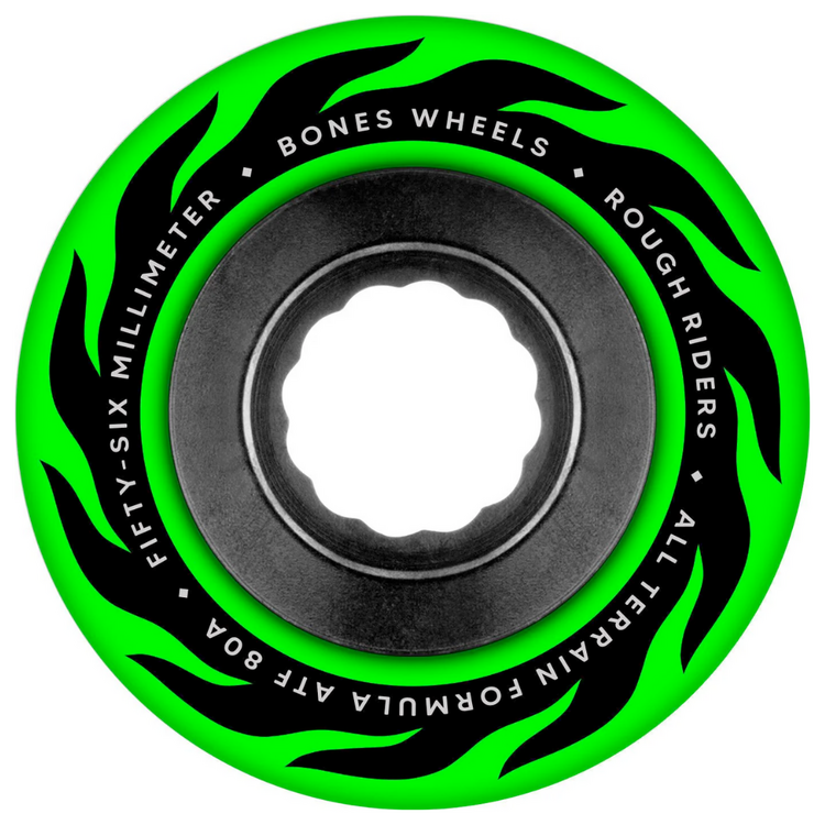 BONES BONES ATF ROUGH RIDERS ETERNAL FLAME 80A GREEN 56MM