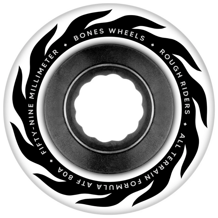 BONES BONES ATF ROUGH RIDERS ETERNAL FLAME 80A WHITE 56MM