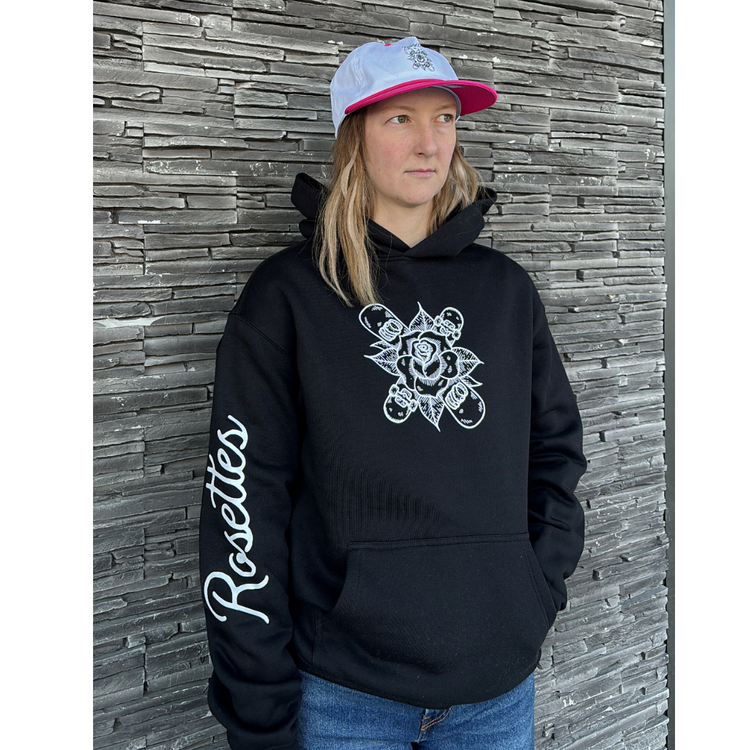 Industry ROSETTES BOARDROSE HOODIE BLACK