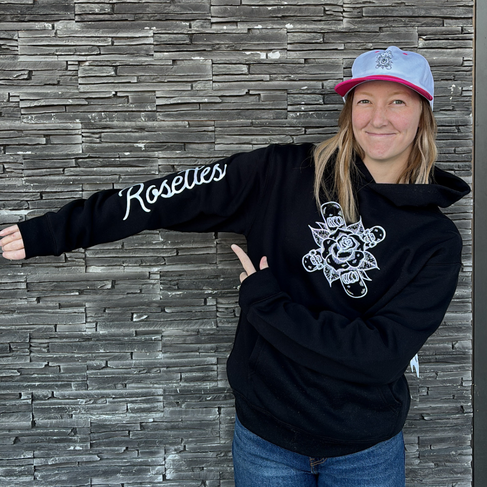 Industry ROSETTES BOARDROSE HOODIE BLACK