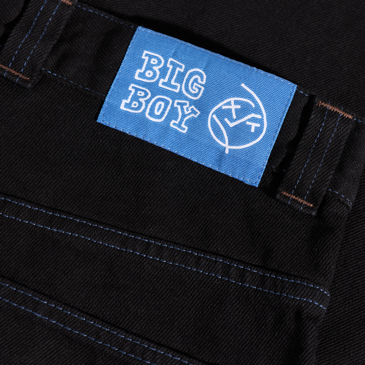 Polar Polar Big Boy Pants (Black/Blue Stitching)