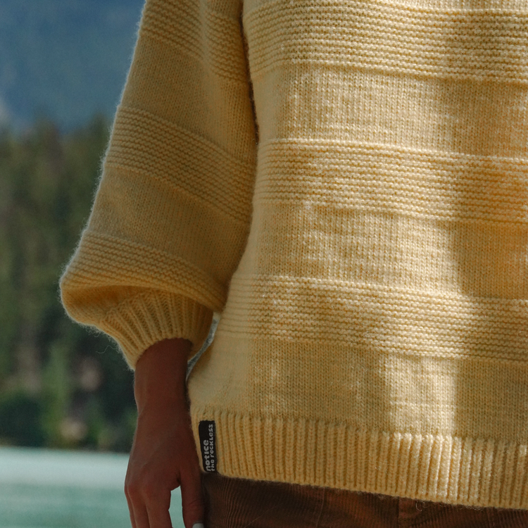 NOTICE THE RECKLESS NOTICE THE RECKLESS BUTTER YELLOW SWEATER