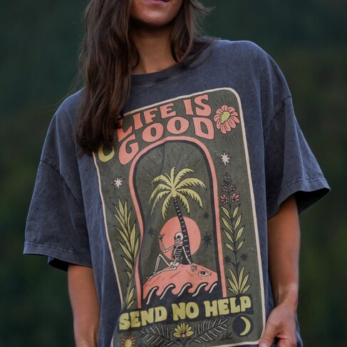 NOTICE THE RECKLESS NOTICE THE RECKLESS SEND NO HELP OVERSIZED TEE