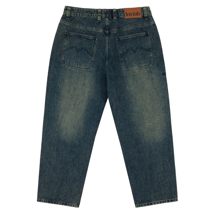 Loviah LOVIAH - 1990 BAGGY 5 POCKET DENIM PANTS - PINE ENZYME WASH