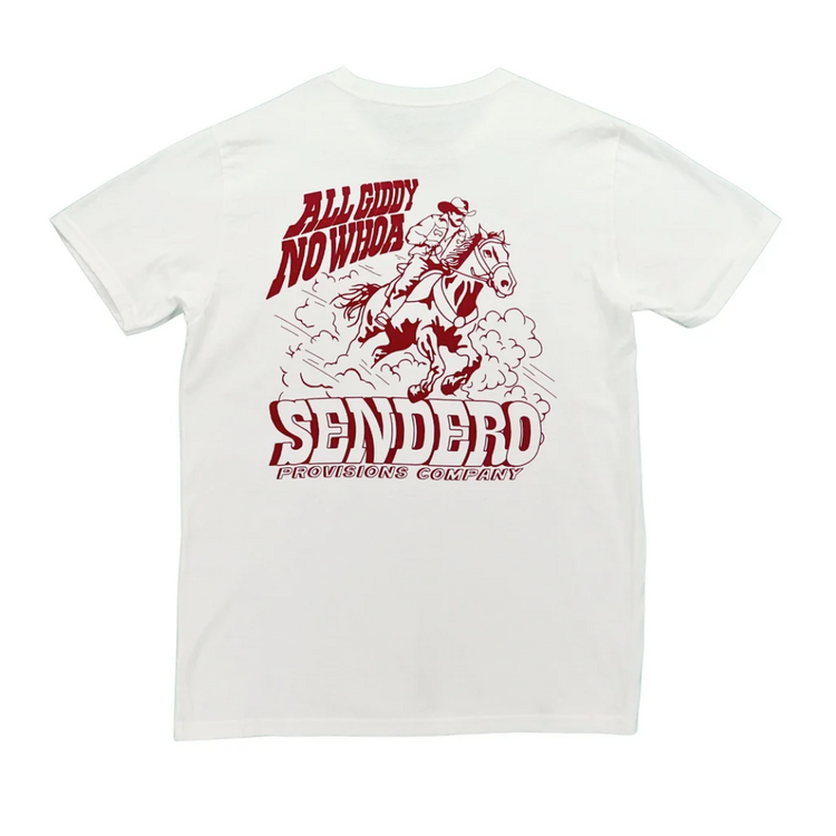 SENDERO Sendero ALL GIDDY NO WHOA T-SHIRT VINTAGE WHITE