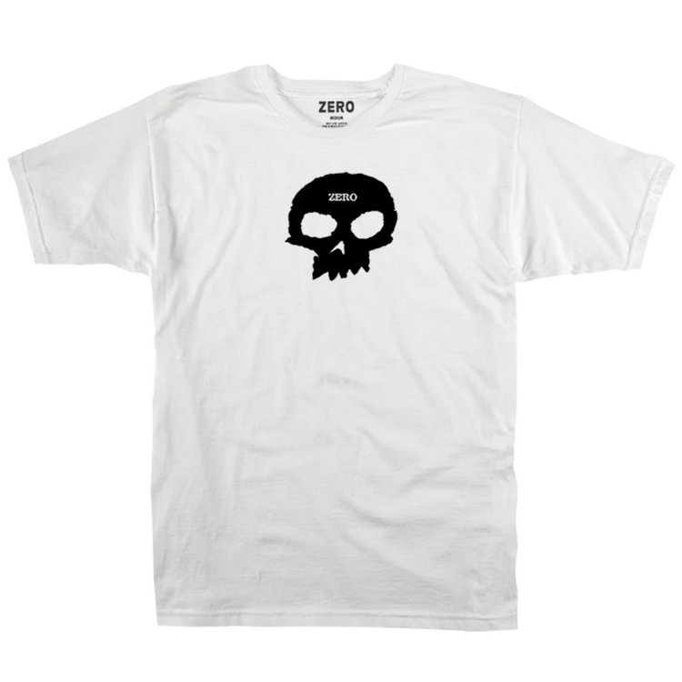 ZERO ZERO S/S T-SHIRT SINGLE SKULL WHITE