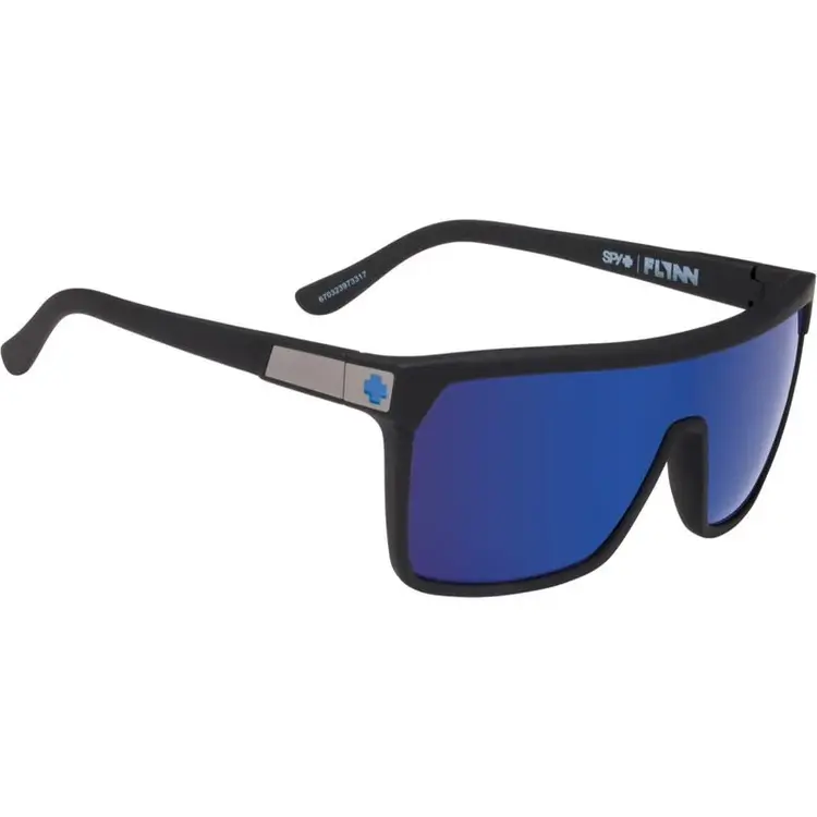 Spy SPY FLYNN Soft Matte Black ­ Happy Bronze Dark Blue Mirror