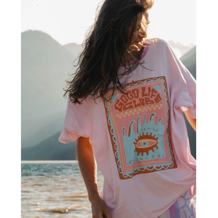 NOTICE THE RECKLESS NOTICE THE RECKLESS GOOD VIBES OVERSIZED TEE