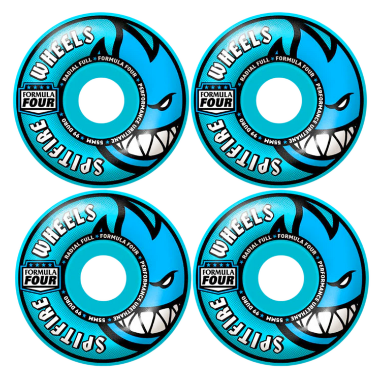 Spitfire SPITFIRE F4 99D RADIAL FULL COLORS LT BLUE 55MM