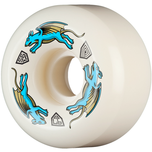 Powell Peralta POWELL PERALTA - DRAGON FORMULA NANO RAT WHEELS AV6 97A BLUE (56MM X 36MM)