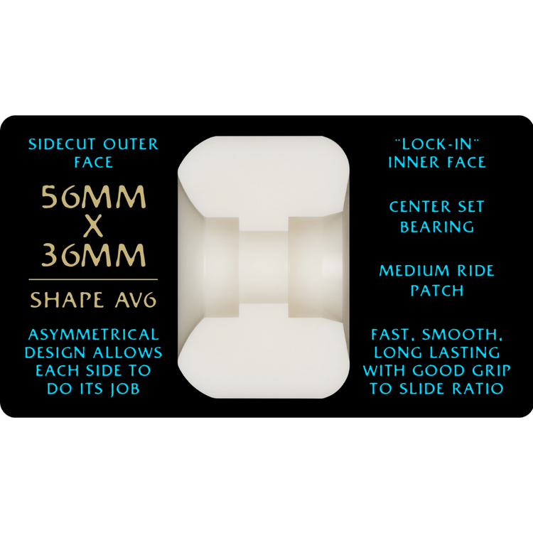 Powell Peralta POWELL PERALTA - DRAGON FORMULA NANO RAT WHEELS AV6 97A BLUE (56MM X 36MM)