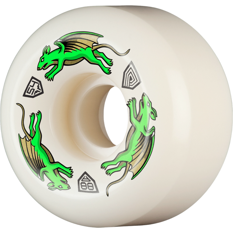 Powell Peralta POWELL PERALTA - DRAGON FORMULA NANO RAT WHEELS AV6 88A GREEN (54MM X 34MM)