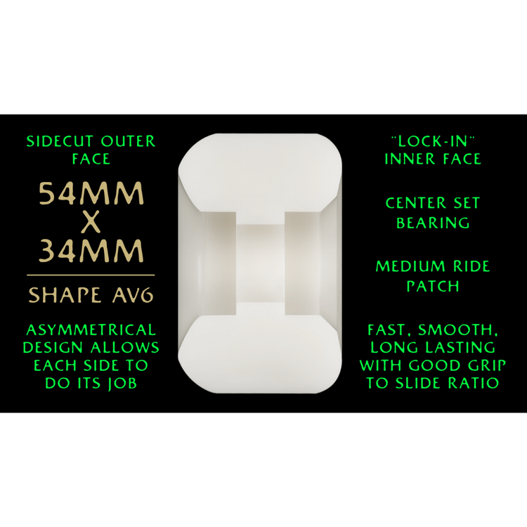 Powell Peralta POWELL PERALTA - DRAGON FORMULA NANO RAT WHEELS AV6 88A GREEN (54MM X 34MM)