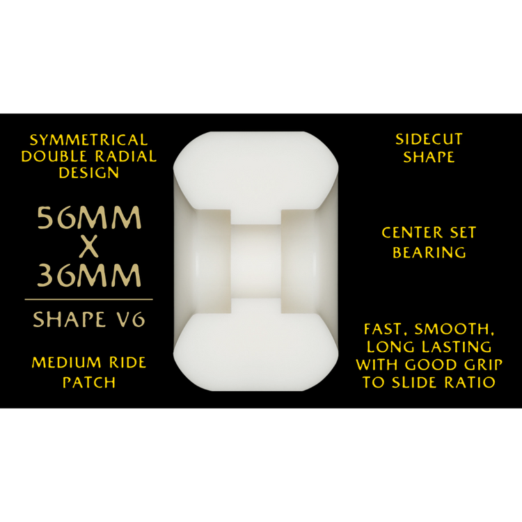 Powell Peralta POWELL PERALTA - DRAGON FORMULA WHEELS VALLELY V6 95A YELLOW (56MM X 36MM)