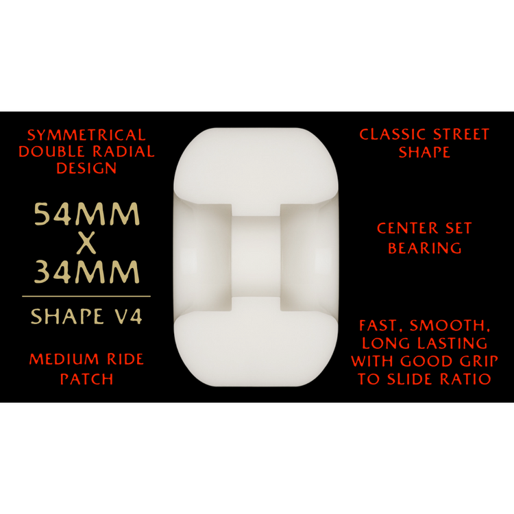 Powell Peralta POWELL PERALTA - DRAGON FORMULA WHEELS V4 93A RED (54MM X 34MM)