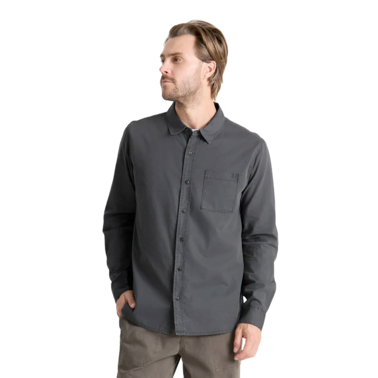 Roark Roark MADE TO FADE SS WOVEN WASHED CHARCOAL