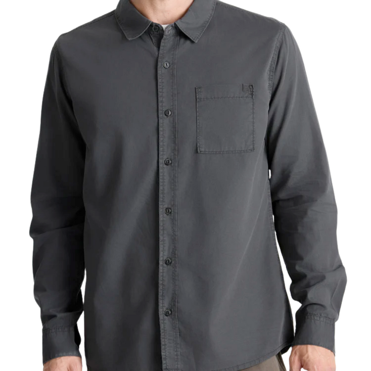 Roark Roark MADE TO FADE SS WOVEN WASHED CHARCOAL