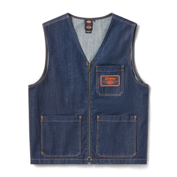 DICKIES DICKIES x HD DENIM VEST RINSED INDIGO BLUE