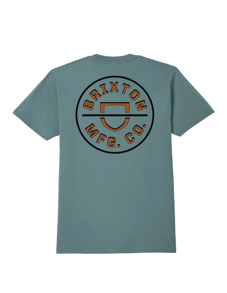 Brixton Brixton CREST II S/S STD OCEAN BREEZE/ BLACK/RUST