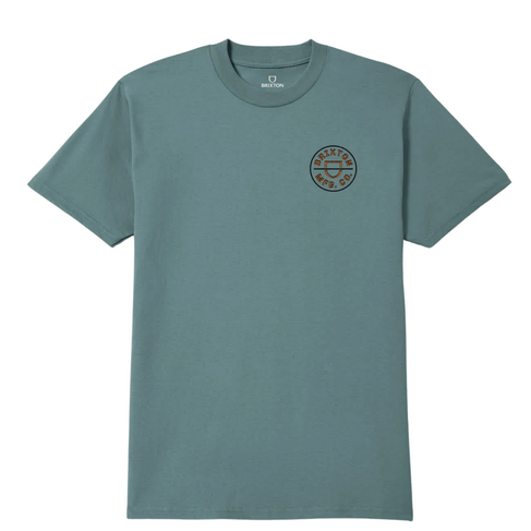 Brixton Brixton CREST II S/S STD OCEAN BREEZE/ BLACK/RUST