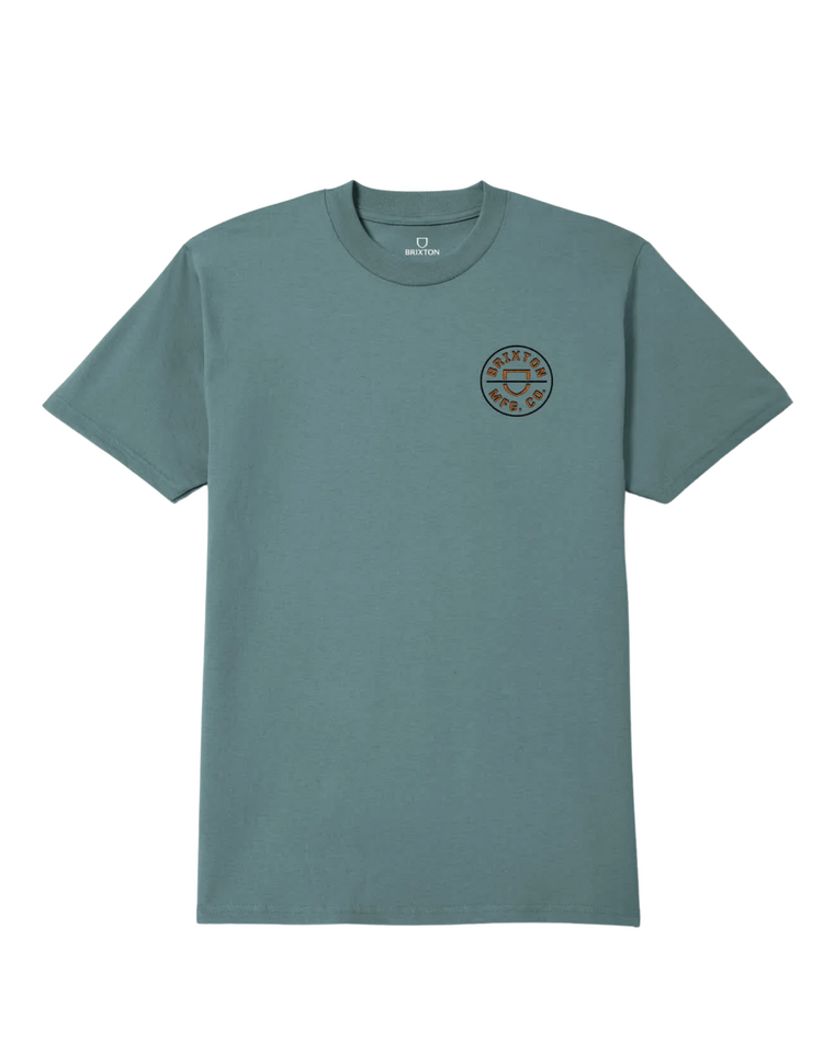 Brixton Brixton CREST II S/S STD OCEAN BREEZE/ BLACK/RUST