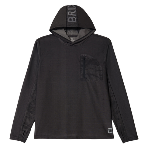Brixton Brixton JOURNEY L/S SUN HOODIE BLACK