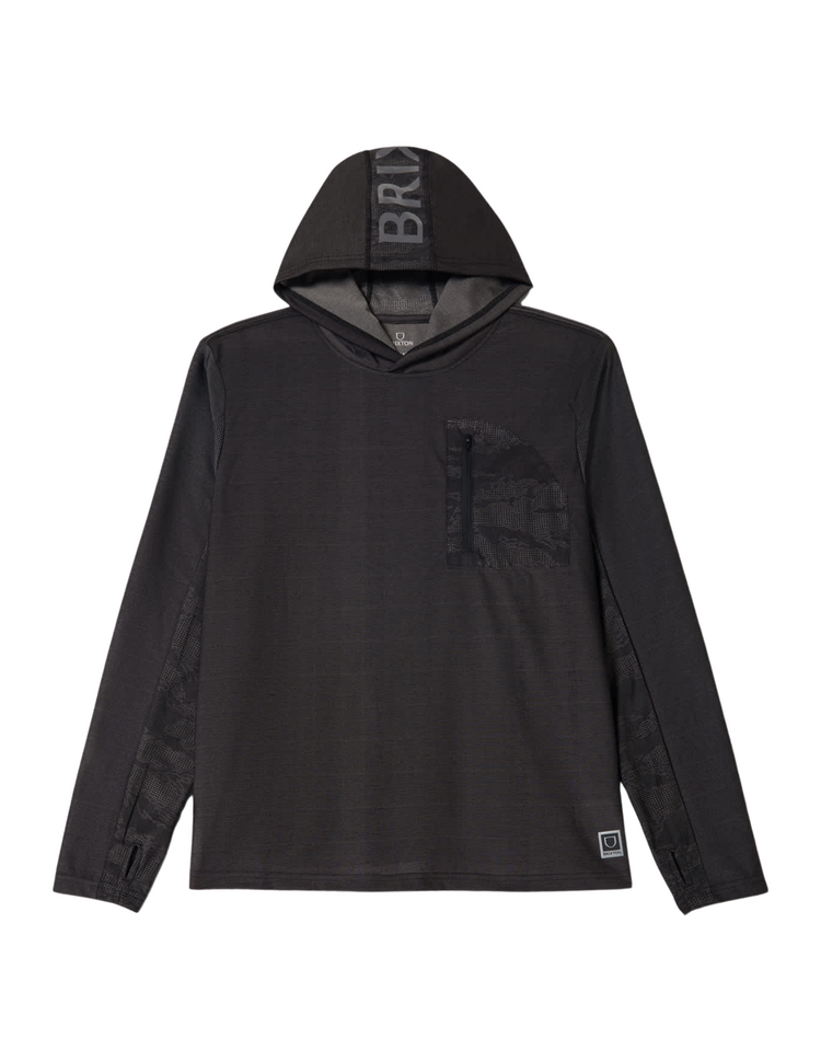 Brixton Brixton JOURNEY L/S SUN HOODIE BLACK