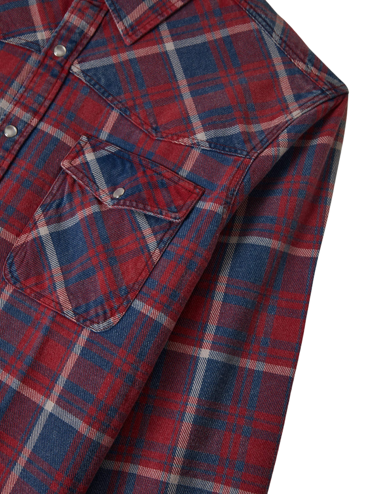 Brixton Brixton WAYLON LW OVERSHIRT DENIM PLAID