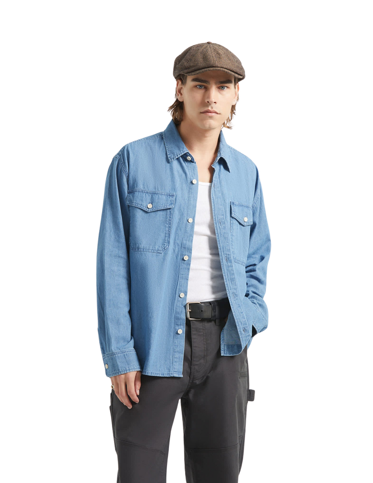 Brixton Brixton WAYLON LW OVERSHIRT MED WASH CHAMBREY