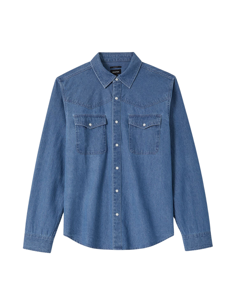 Brixton Brixton WAYLON LW OVERSHIRT MED WASH CHAMBREY