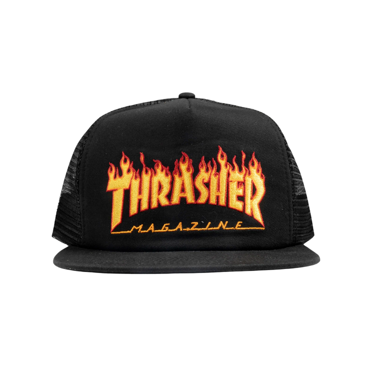 Thrasher THRASHER FLAME LOGO MESH CAP BLACK