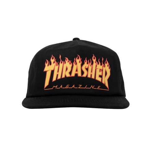 Thrasher THRASHER FLAME LOGO SNAPBACK BLACK