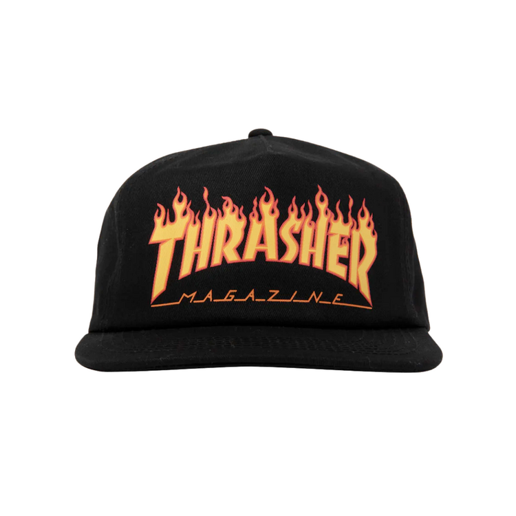 Thrasher THRASHER FLAME LOGO SNAPBACK BLACK