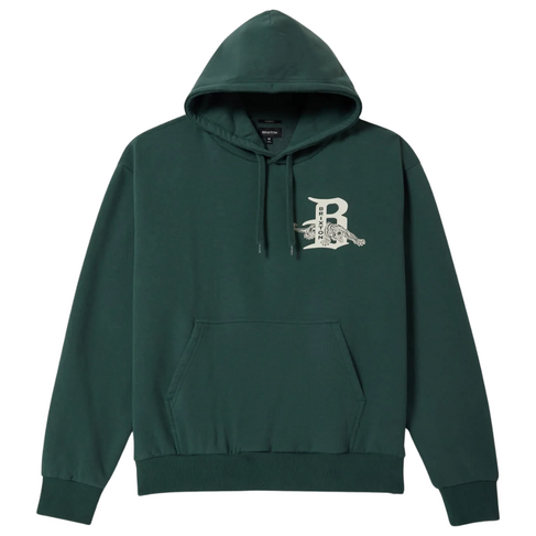 Brixton Brixton PREDATOR RELAXED HOODIE PRIMAL GREEN WORN WASH