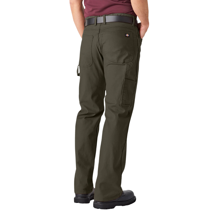 DICKIES Dickies MENS DUCK CARPENTER JEAN RINSED MOSS GREEN
