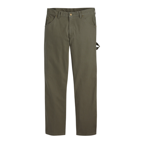 DICKIES Dickies MENS DUCK CARPENTER JEAN RINSED MOSS GREEN