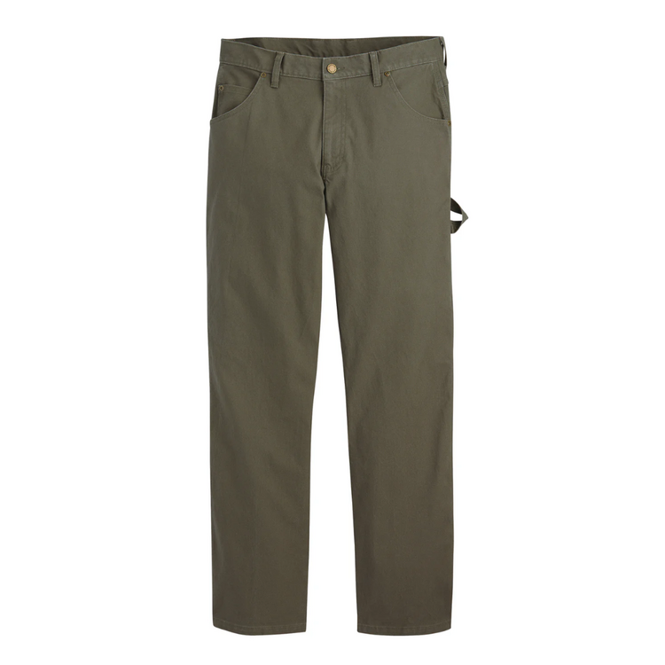 DICKIES Dickies MENS DUCK CARPENTER JEAN RINSED MOSS GREEN