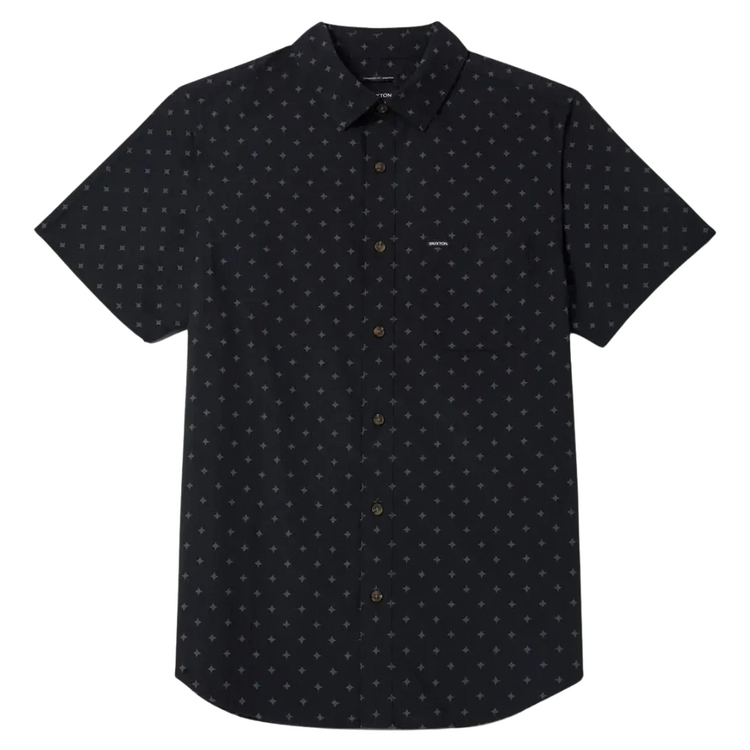 Brixton Brixton CHARTER PRINT S/S WVN FUTURE GREY DIAMOND TILE