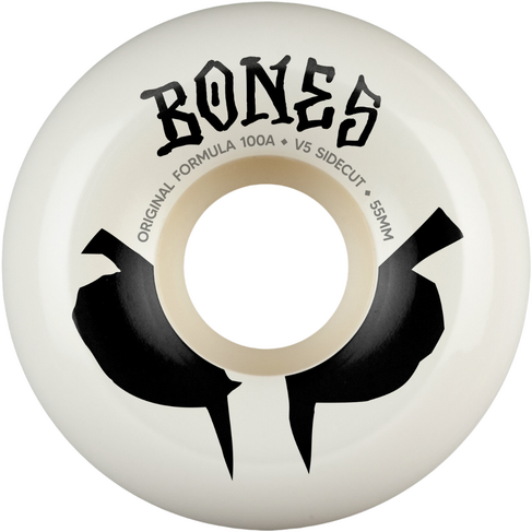 BONES BONES WHEELS - OG V5 SIDECUTS 100A WHITE (55)