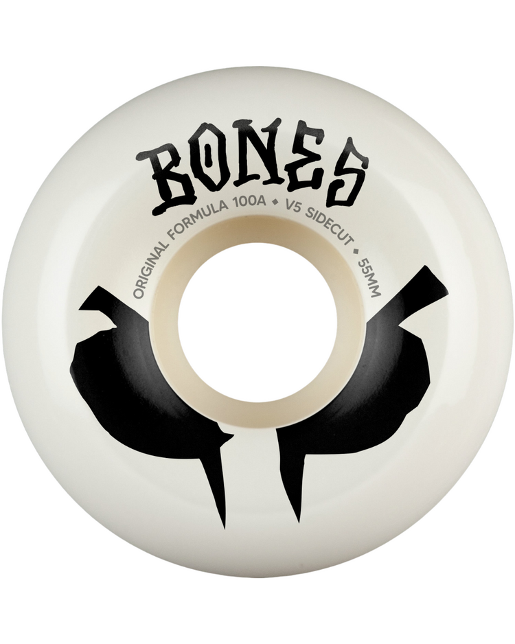 BONES BONES WHEELS - OG V5 SIDECUTS 100A WHITE (55)