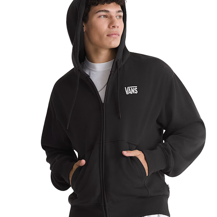 Vans Vans M STRETCH LOGO FULL ZIP BLACK-WHITE