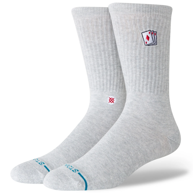 Stance Stance Hit Me Crew Heather Grey