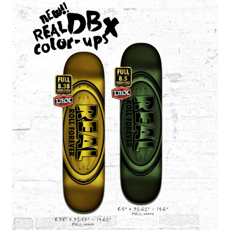 Real REAL DBX TEAM- OVAL YELLOW FOIL DECK-8.38