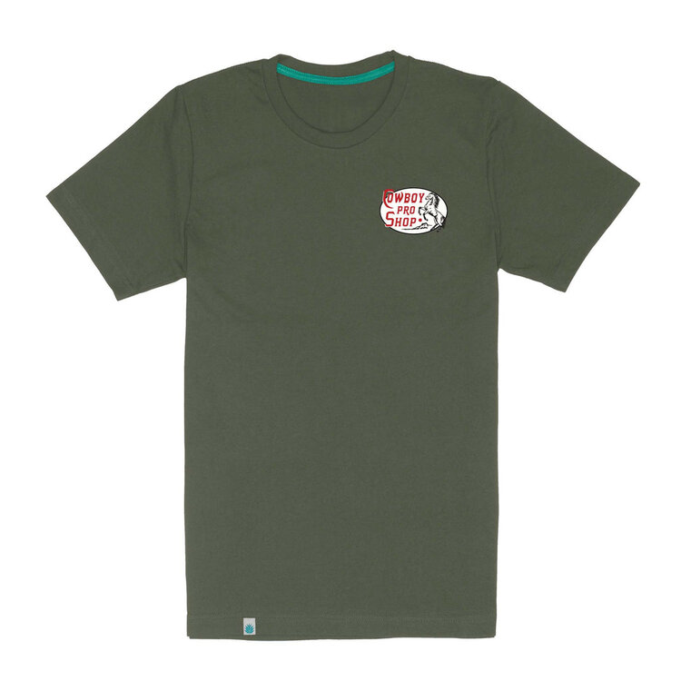 SENDERO Sendero COWBOY PRO SHOP T-SHIRT ARMY GREEN